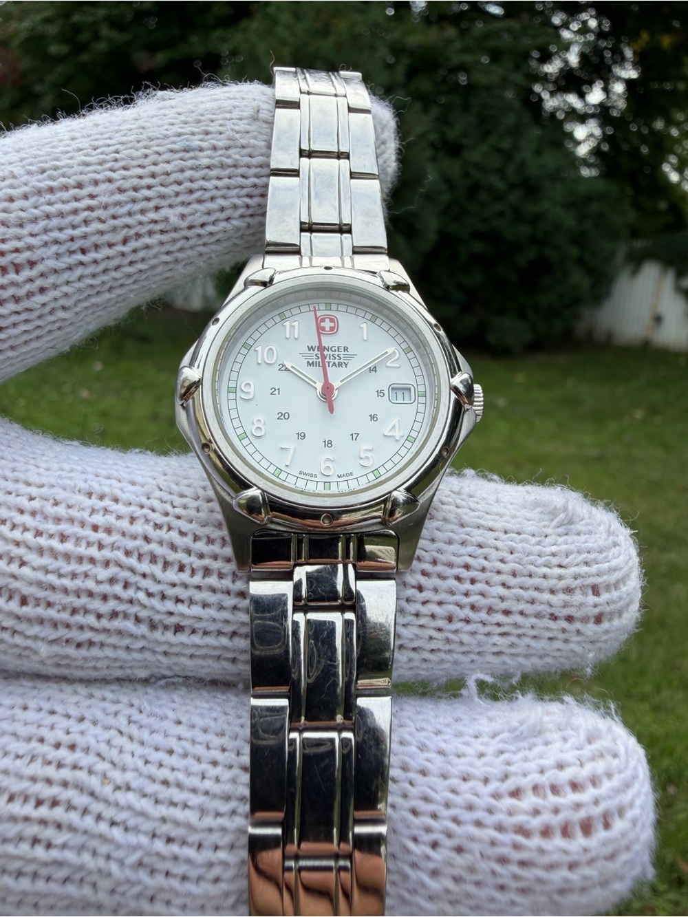 Wenger Swiss Military Women's Watch 79040 White Dial Stainless Steel 29mm Date